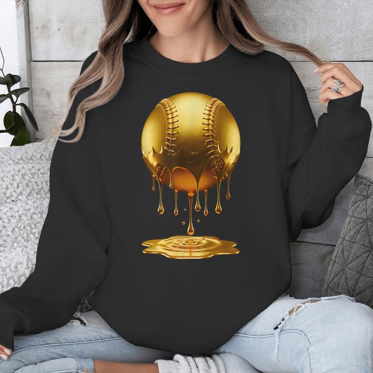 Baseball Dripping Drip Gold Sport Player Coach Baller Unisex Sweatshirt Baseball Dripping Drip Gold Sport Player Coach Baller Unisex Sweatshirt