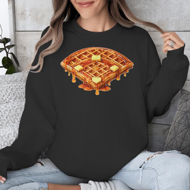 Baseball Dripping Waffle Field Unisex Sweatshirt Baseball Dripping Waffle Field Unisex Sweatshirt