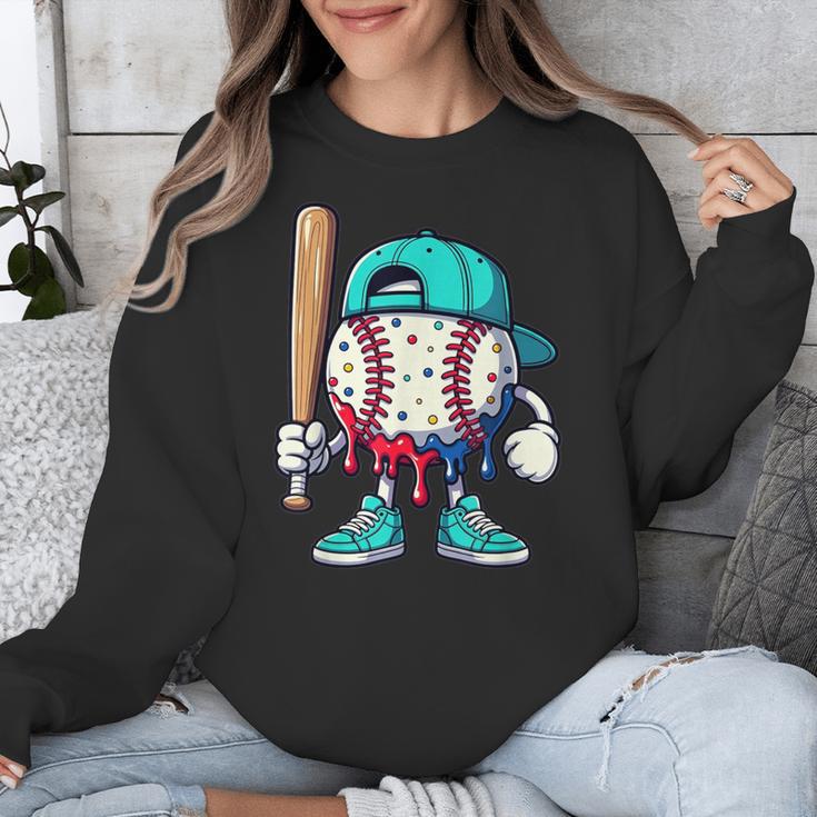Baseball Drippy Style Apparel For Boys Youth Drip Baseball Unisex Sweatshirt Baseball Drippy Style Apparel For Boys Youth Drip Baseball Unisex Sweatshirt