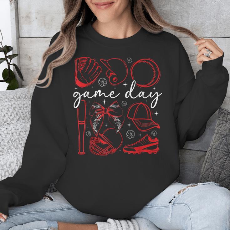 Baseball Game Day Coquette Game Day Baseball Unisex Sweatshirt Baseball Game Day Coquette Game Day Baseball Unisex Sweatshirt