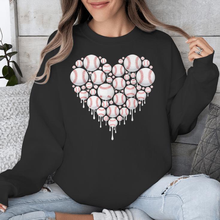 Baseball Heart Drip Valentine's Day Baseball Lover Boys Men Unisex Sweatshirt Baseball Heart Drip Valentine's Day Baseball Lover Boys Men Unisex Sweatshirt