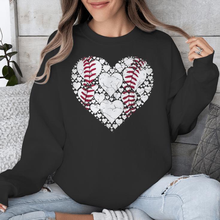 Baseball Heart Love Game Sports Fan Game Day Unisex Sweatshirt