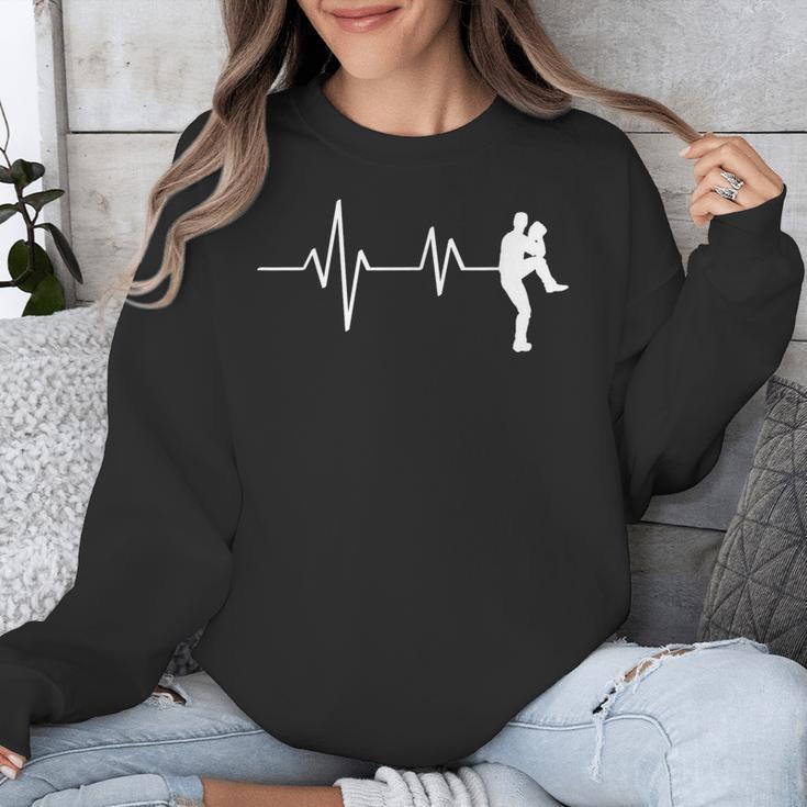 Baseball Heartbeat Pitcher Position Simple Line Art Unisex Sweatshirt Baseball Heartbeat Pitcher Position Simple Line Art Unisex Sweatshirt