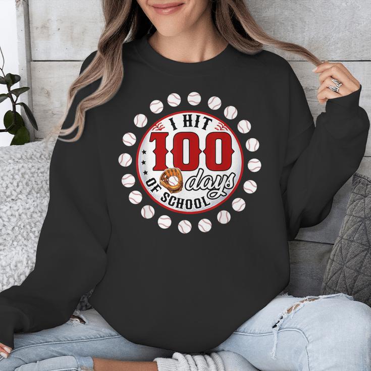 Baseball I Hit 100 Days Of School Baseball Player Kids Boys Unisex Sweatshirt Baseball I Hit 100 Days Of School Baseball Player Kids Boys Unisex Sweatshirt