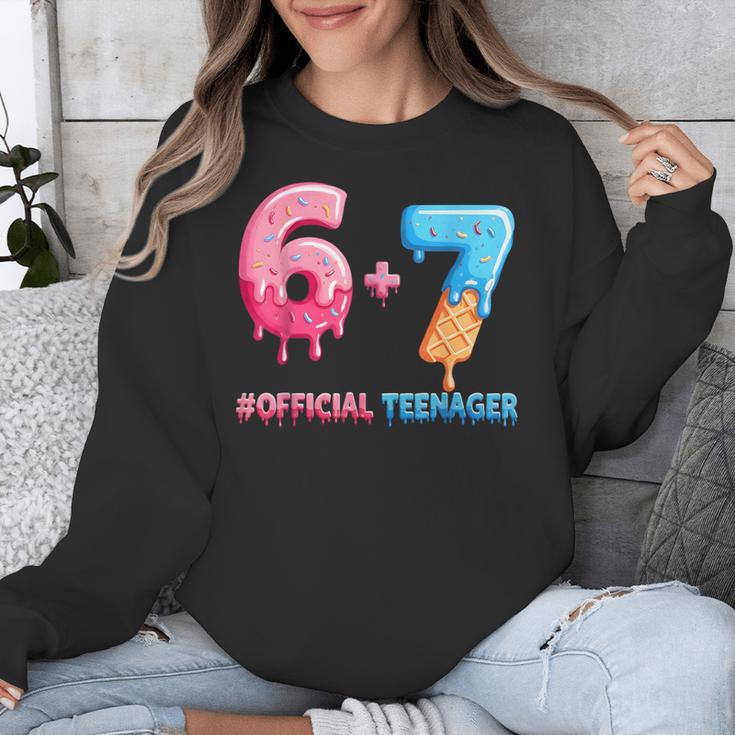 Baseball Ice Cream Drip 67 Official Teenager 13th Birthday Unisex Sweatshirt Baseball Ice Cream Drip 67 Official Teenager 13th Birthday Unisex Sweatshirt