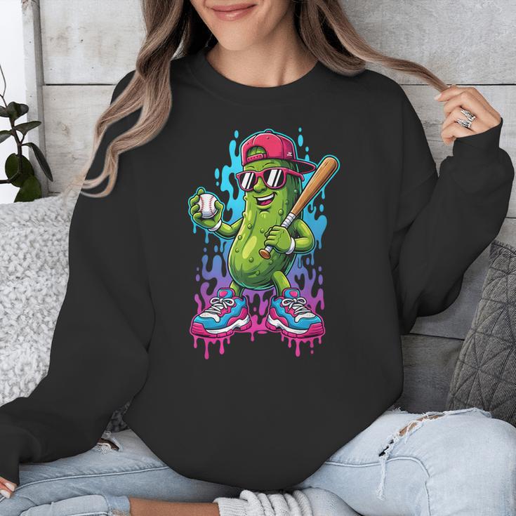 Baseball Ice Cream Drip Boys And Girls Batter Game Day Unisex Sweatshirt