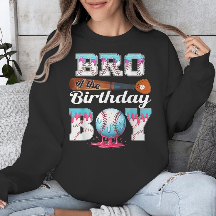 Baseball Ice Cream Drip Bro Of The Birthday Boy Unisex Sweatshirt