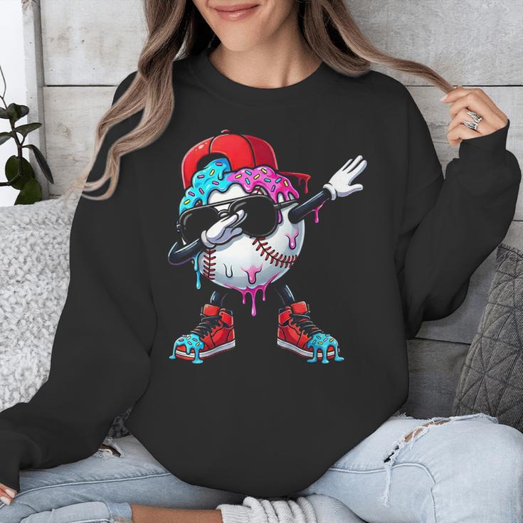 Baseball Ice Cream Drip Dabbing Sports Sprinkles For Boys Unisex Sweatshirt Baseball Ice Cream Drip Dabbing Sports Sprinkles For Boys Unisex Sweatshirt