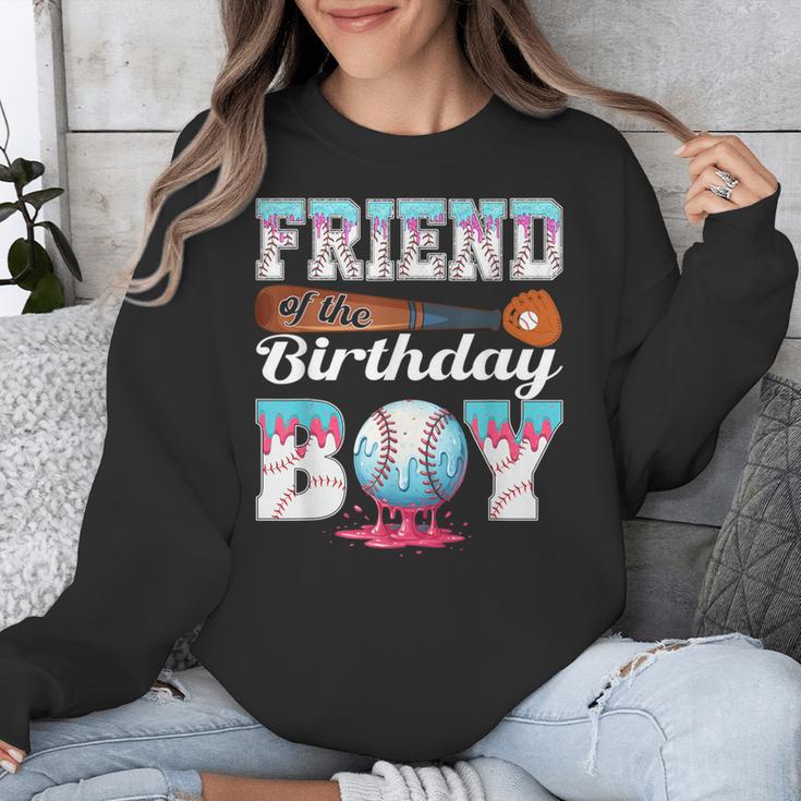 Baseball Ice Cream Drip Friend Of The Birthday Boy Unisex Sweatshirt
