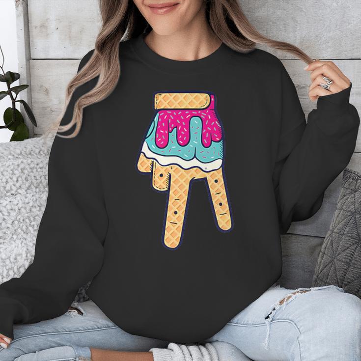 Baseball Ice Cream Drip Home Plate Glove Respect Drip 2 Side Unisex Sweatshirt Baseball Ice Cream Drip Home Plate Glove Respect Drip 2 Side Unisex Sweatshirt