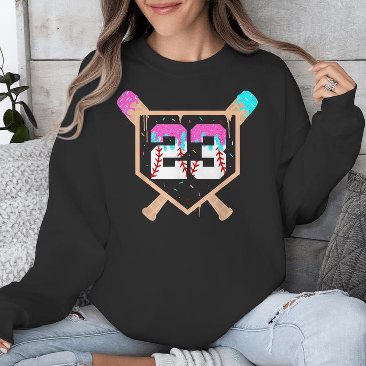 Baseball Ice Cream Drip Number 23 Player 23rd Birthday Unisex Sweatshirt Baseball Ice Cream Drip Number 23 Player 23rd Birthday Unisex Sweatshirt
