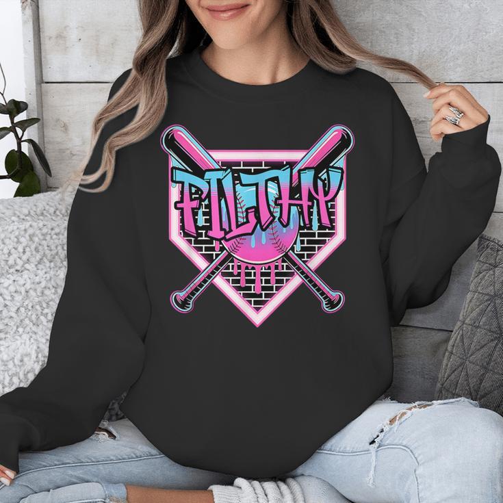 Baseball Ice Cream Drip Pitcher Filthy Unisex Sweatshirt