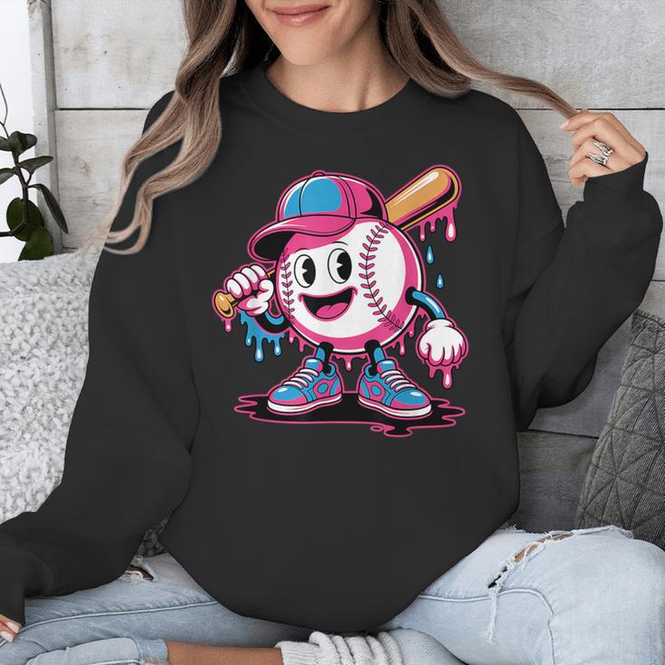 Baseball Ice Cream Shirt Cool Baseball Drip For Boys Unisex Sweatshirt