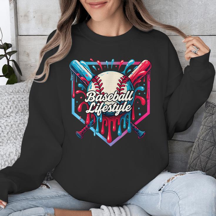 Baseball Lifestyle Shirt Youth Baseball Drip Icecream Boys Unisex Sweatshirt