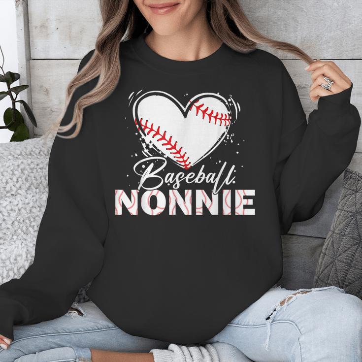 Baseball Nonnie Baseball Heart Unisex Sweatshirt Baseball Nonnie Baseball Heart Unisex Sweatshirt