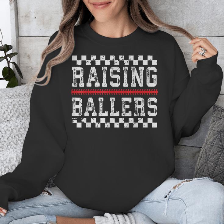 Baseball Player Raising Ballers Game Day Respect The Drip Unisex Sweatshirt