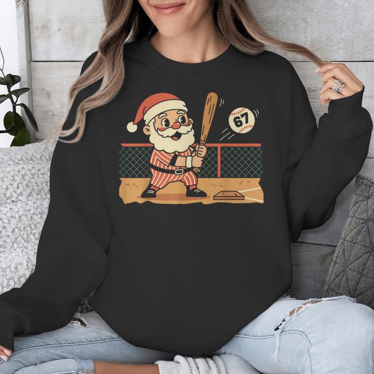 Baseball Santa 67 Christmas Xmas Boys Retro Unisex Sweatshirt Baseball Santa 67 Christmas Xmas Boys Retro Unisex Sweatshirt