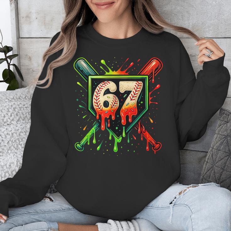 Baseball Six Seven 67 Meme Ice Cream Drip Xmas Men Women Unisex Sweatshirt