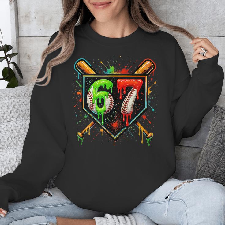 Baseball Six Seven 67 Meme Ice Cream Drip Xmas Women Men Unisex Sweatshirt Baseball Six Seven 67 Meme Ice Cream Drip Xmas Women Men Unisex Sweatshirt