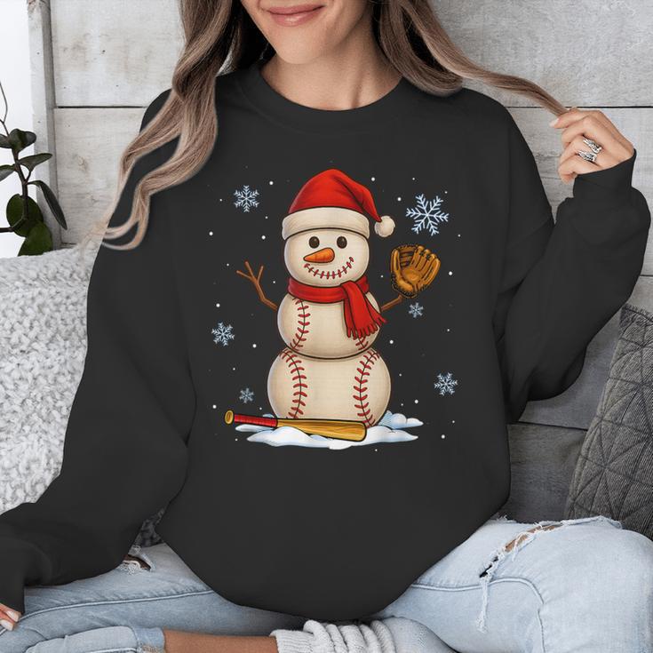 Baseball Snowman Merry Christmas Holiday Sports Xmas Pajamas Unisex Sweatshirt Baseball Snowman Merry Christmas Holiday Sports Xmas Pajamas Unisex Sweatshirt