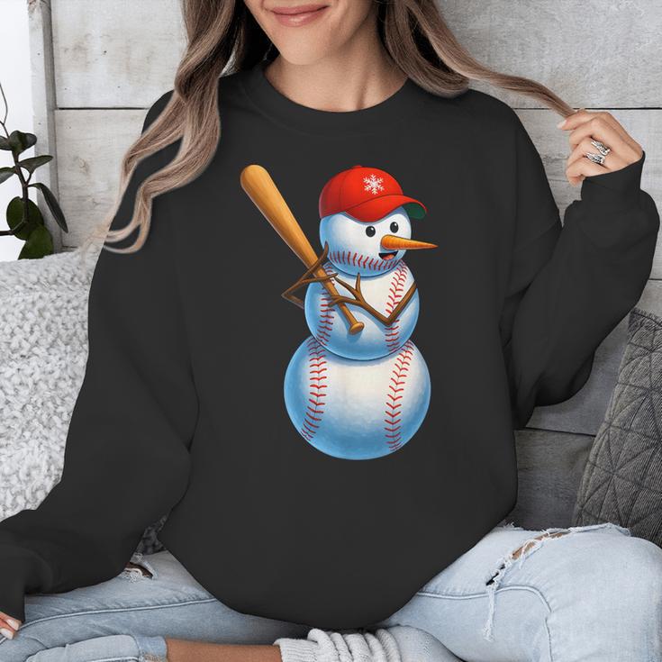 Baseball Snowman Merry Christmas Xmas Pajamas Men Women Kids Unisex Sweatshirt Baseball Snowman Merry Christmas Xmas Pajamas Men Women Kids Unisex Sweatshirt