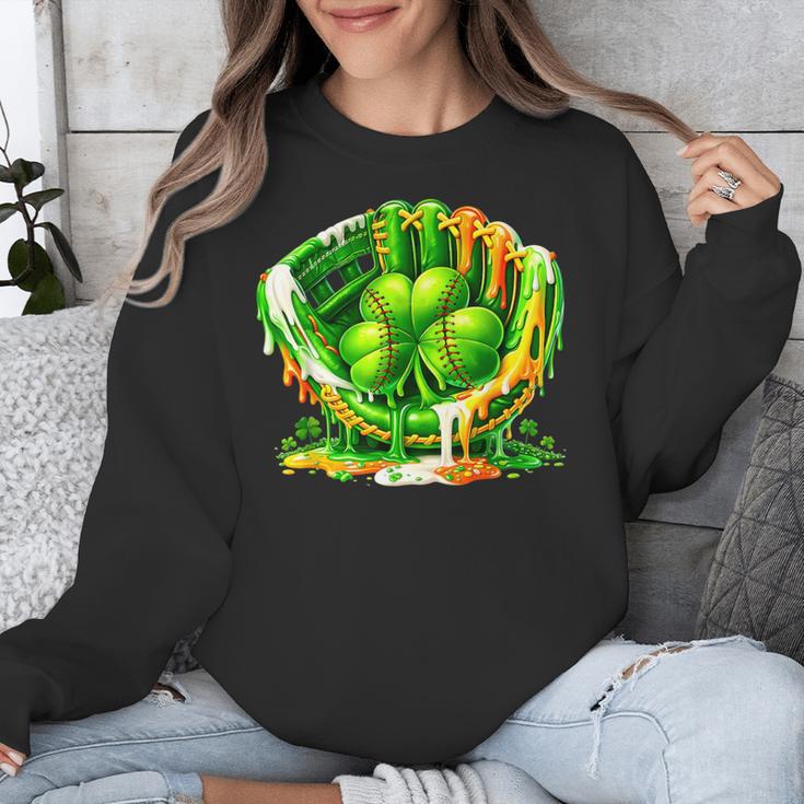 Baseball St Patricks Day Carnival Party Ice Cream Drip Boys Unisex Sweatshirt