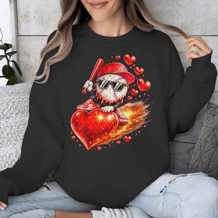 Baseball Valentine's Day Drip Ice Cream Team Unisex Sweatshirt Baseball Valentine's Day Drip Ice Cream Team Unisex Sweatshirt