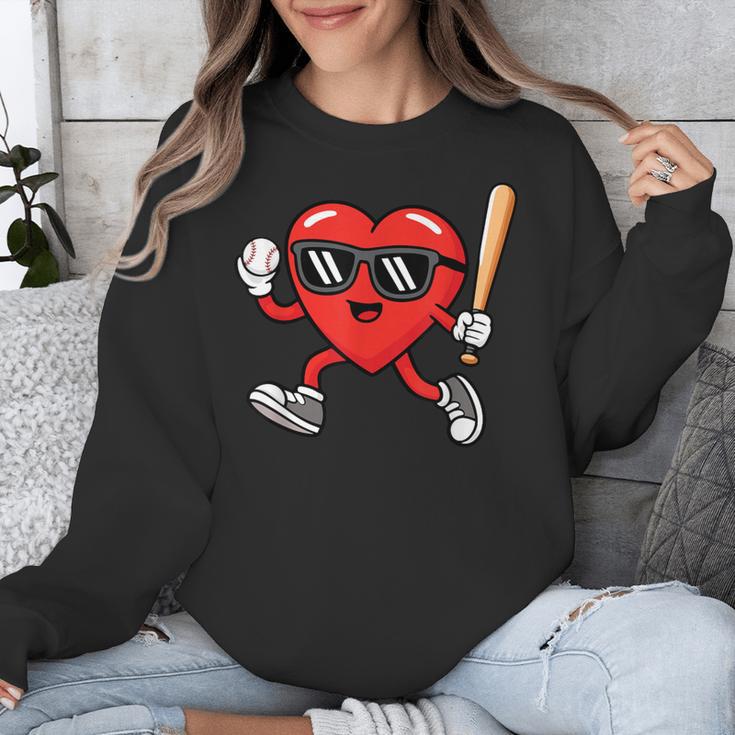 Baseball Valentines Day Heart Boys Sports Love Unisex Sweatshirt
