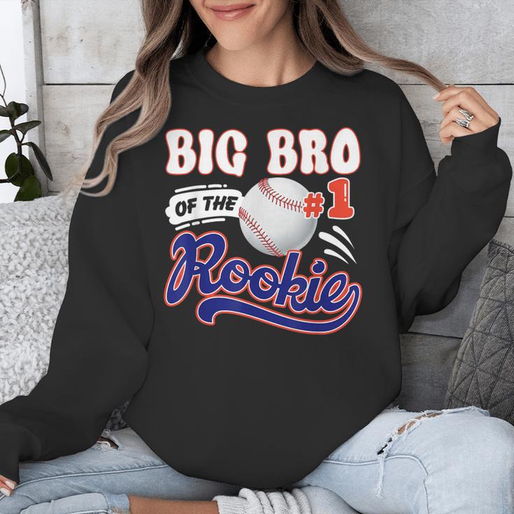Big Bro Rookie Of Year 1st Birthday Baseball Theme Matching Unisex Sweatshirt Big Bro Rookie Of Year 1st Birthday Baseball Theme Matching Unisex Sweatshirt