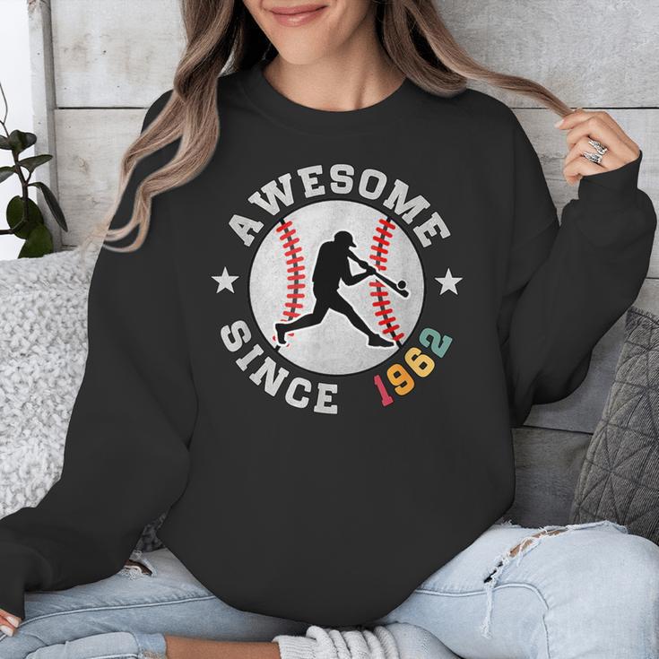 Birthday Baseball Lover 64 Years Old Awesome Since 1962 Unisex Sweatshirt Birthday Baseball Lover 64 Years Old Awesome Since 1962 Unisex Sweatshirt
