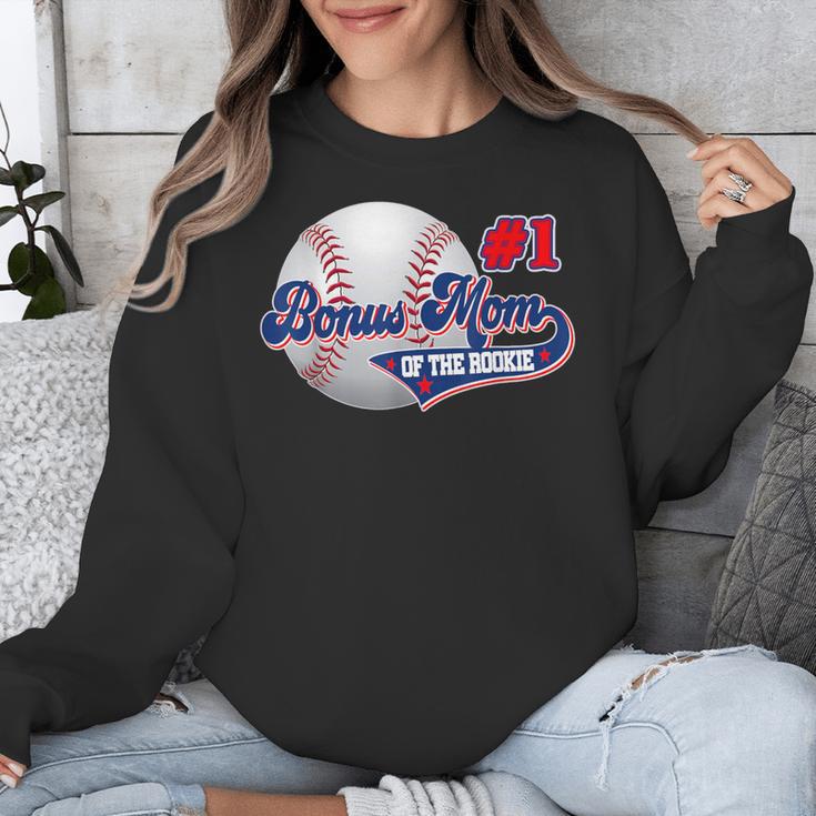 Bonus Mom Rookie Of Year 1st Birthday Baseball Theme Unisex Sweatshirt Bonus Mom Rookie Of Year 1st Birthday Baseball Theme Unisex Sweatshirt
