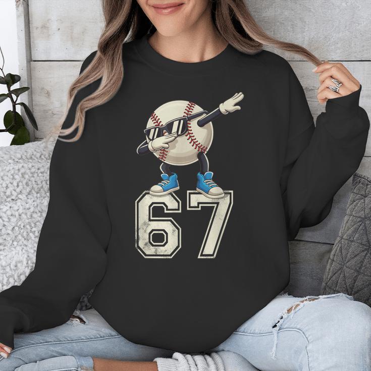Boys Kids 67 Six Seven Sunglasses Dabbing Baseball Lover Unisex Sweatshirt