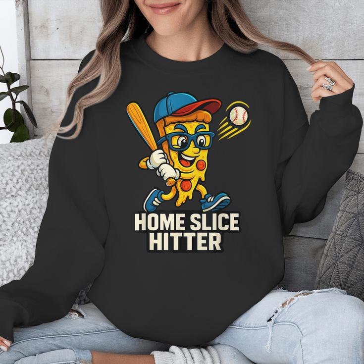 Boys Pizza Theme Baseball Home Hitter Unisex Sweatshirt Boys Pizza Theme Baseball Home Hitter Unisex Sweatshirt