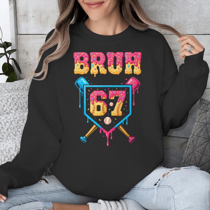 Bruh Baseball Ice Cream Drip Number 67 Player 67th Birthday Unisex Sweatshirt Bruh Baseball Ice Cream Drip Number 67 Player 67th Birthday Unisex Sweatshirt