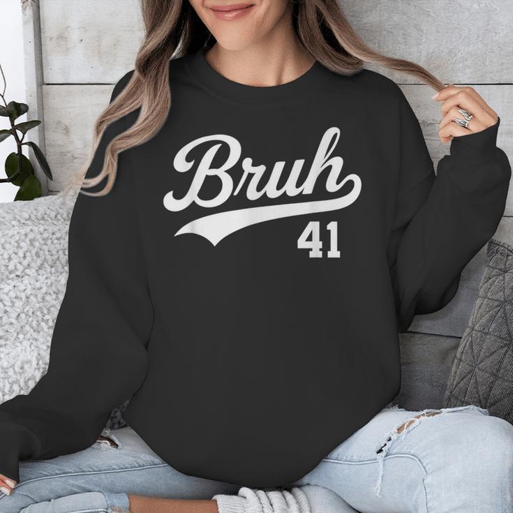 Bruh Baseball Style Number 41 Sports Bro Slang Meme Brother Unisex Sweatshirt Bruh Baseball Style Number 41 Sports Bro Slang Meme Brother Unisex Sweatshirt