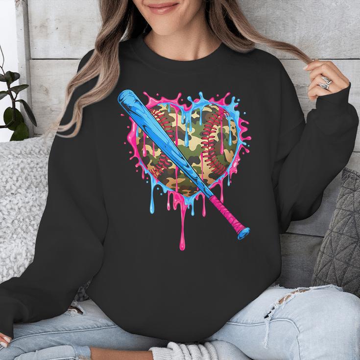 Camo Baseball Heart Drip Valentine Baseball Icecream Boys Unisex Sweatshirt Camo Baseball Heart Drip Valentine Baseball Icecream Boys Unisex Sweatshirt