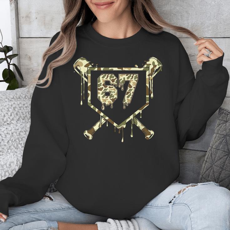 Camo Baseball Ice Cream Drip Number 67 Player 67th Birthday Unisex Sweatshirt Camo Baseball Ice Cream Drip Number 67 Player 67th Birthday Unisex Sweatshirt