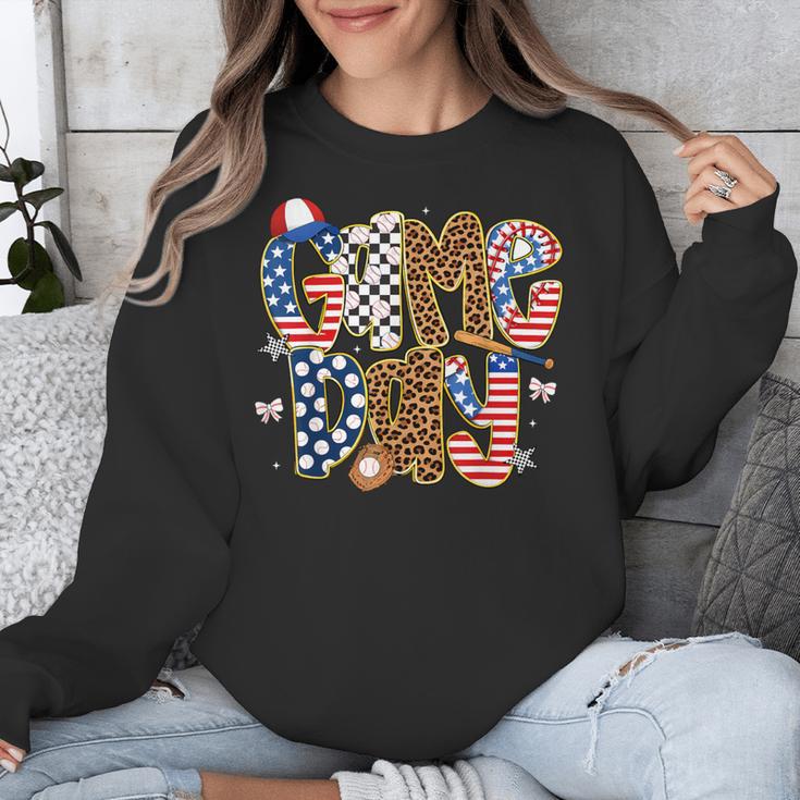 Checkered Leopard Game Day Baseball Men Women Kids Unisex Sweatshirt Checkered Leopard Game Day Baseball Men Women Kids Unisex Sweatshirt
