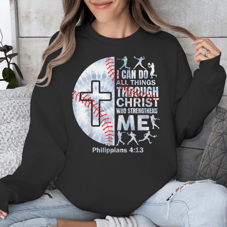 Christian Baseball Men Boy Player Team Religious Philippians Unisex Sweatshirt