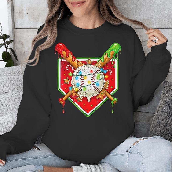 Christmas Baseball Ice Cream Drip Men Women Kids Unisex Sweatshirt