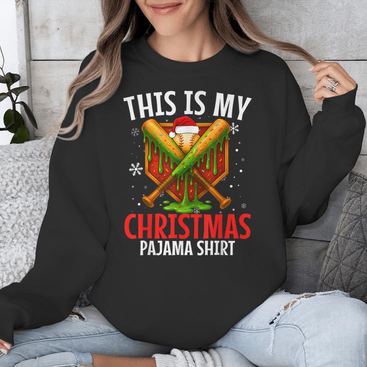 My Christmas Baseball Pajama Helmet Santa Xmas Men Boys Unisex Sweatshirt
