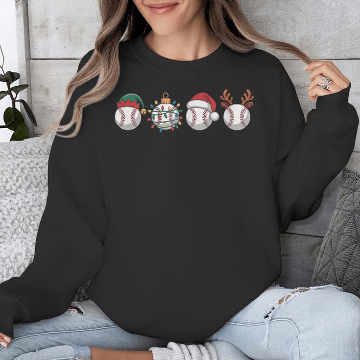Christmas Baseball Player X-Mas Balls Unisex Sweatshirt