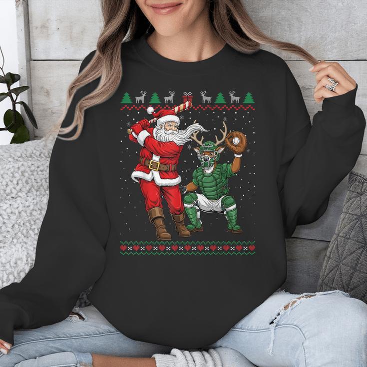 Christmas Santa Baseball Ugly Sweater Unisex Sweatshirt