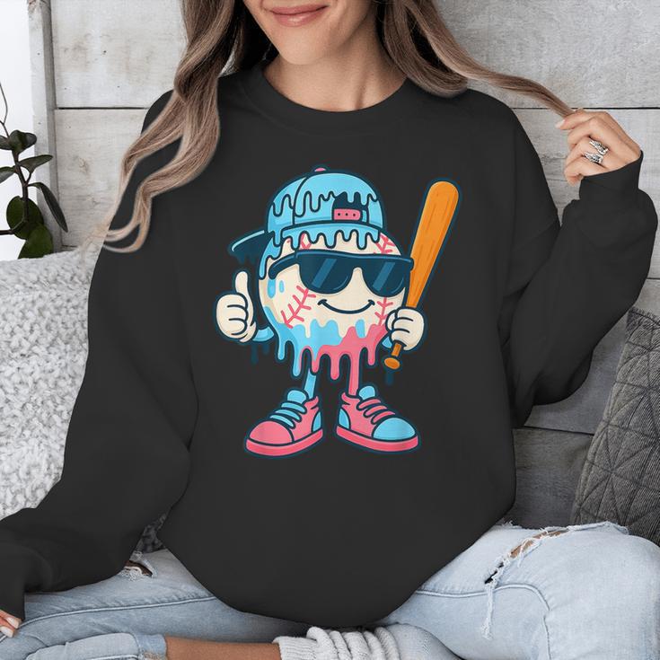 Cool Ice Cream Drip Baseball Drip For Boys Sports Kids Unisex Sweatshirt Cool Ice Cream Drip Baseball Drip For Boys Sports Kids Unisex Sweatshirt