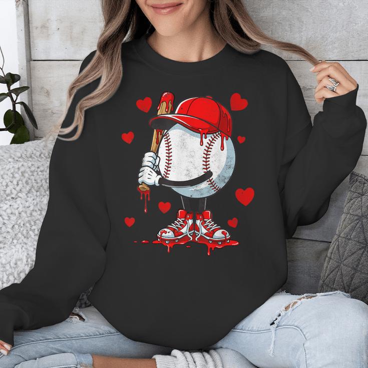Cute Dripping Baseball Lover Valentines Day Boys Kids Unisex Sweatshirt Cute Dripping Baseball Lover Valentines Day Boys Kids Unisex Sweatshirt