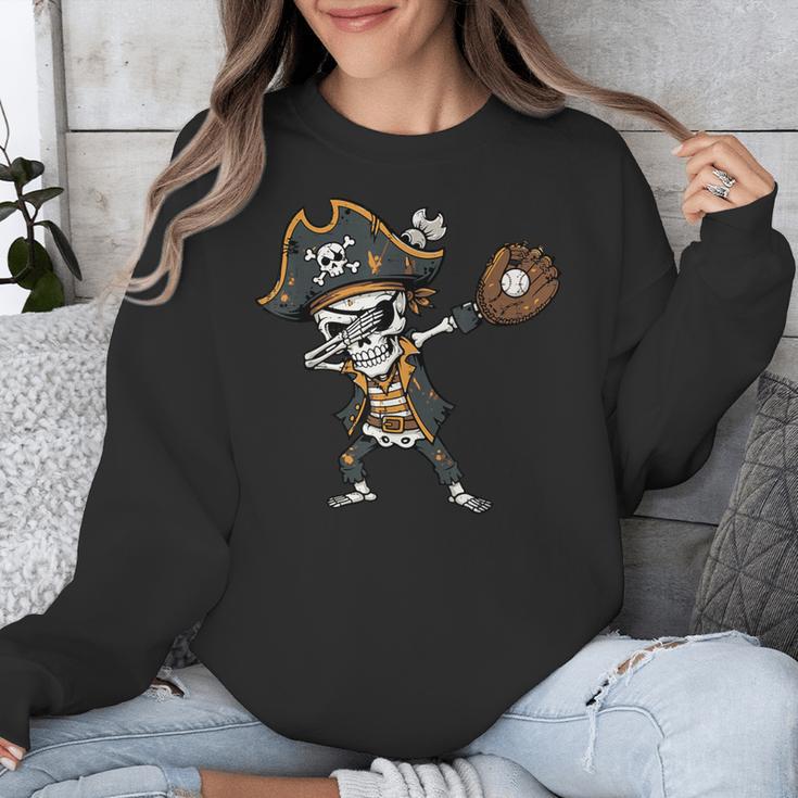 Dabbing Pirate Skeleton Baseball Dab Costume Boys Kids Men Unisex Sweatshirt Dabbing Pirate Skeleton Baseball Dab Costume Boys Kids Men Unisex Sweatshirt