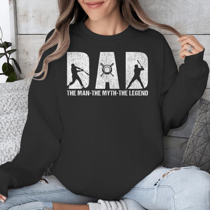Dad Baseball The Man The Myth The Legend Daddy Father's Day Unisex Sweatshirt Dad Baseball The Man The Myth The Legend Daddy Father's Day Unisex Sweatshirt