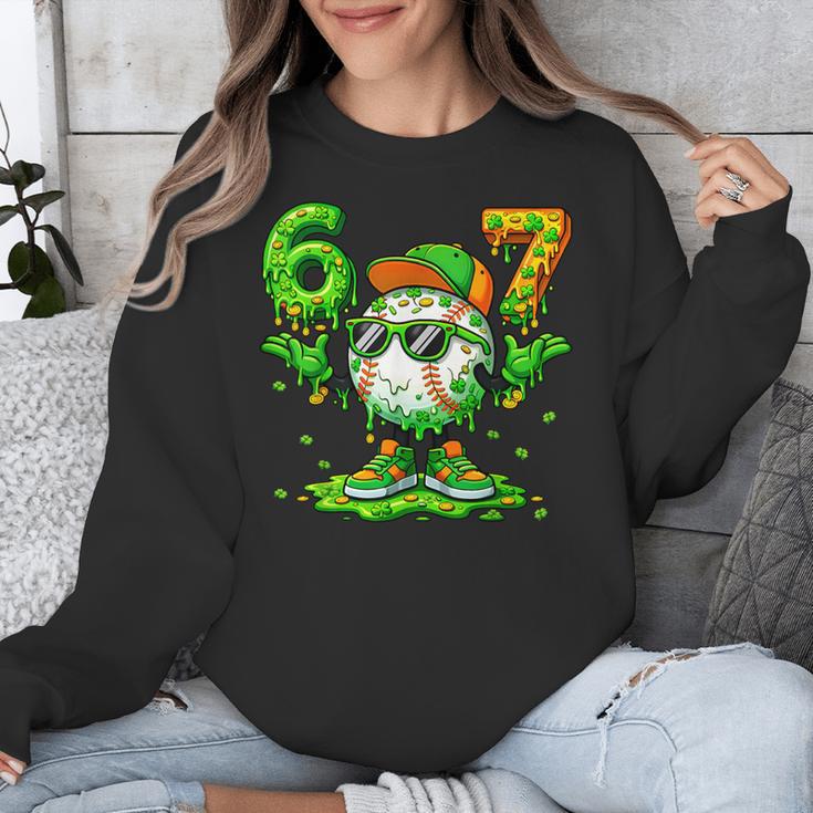 Drip Baseball Irish Shamrock St Patricks Men Boy Kid Unisex Sweatshirt
