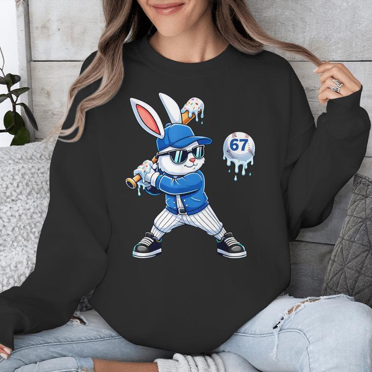Dripping Drip Baseball Rabbit Bunny Easter Men Boy Kid Unisex Sweatshirt Dripping Drip Baseball Rabbit Bunny Easter Men Boy Kid Unisex Sweatshirt