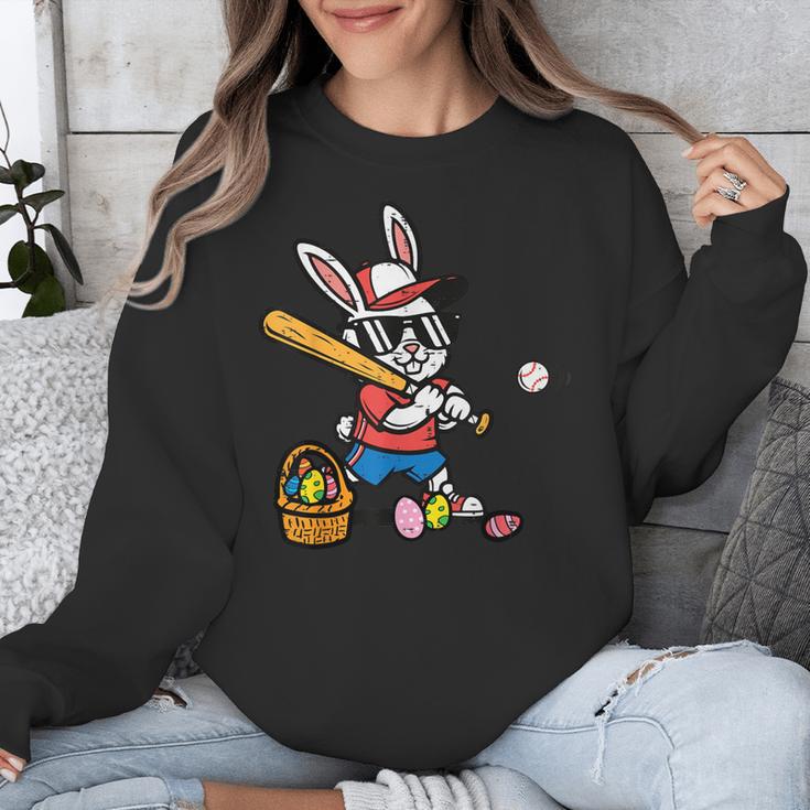 Easter Bunny Baseball Player Batter Rabbit Boys Kids Men Unisex Sweatshirt Easter Bunny Baseball Player Batter Rabbit Boys Kids Men Unisex Sweatshirt